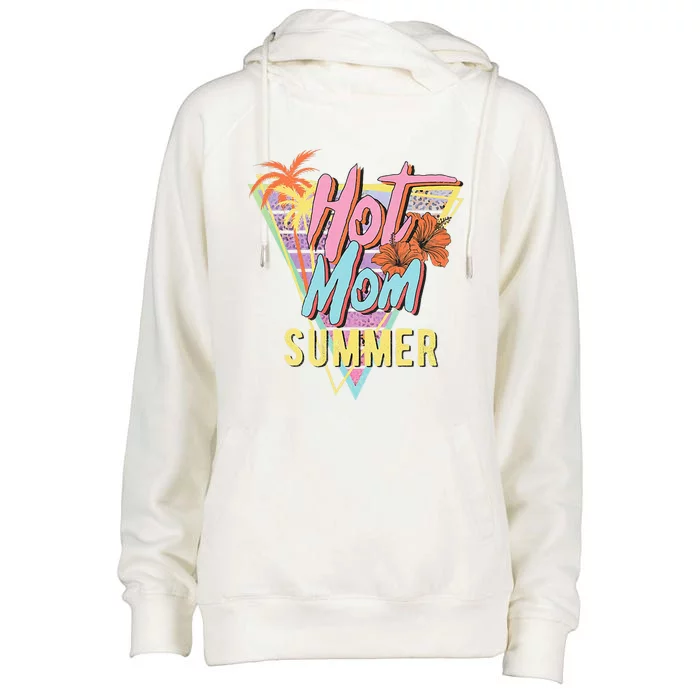 Hot Mom Summer Hawaiian Hibiscus Beach Cute Tropical Womens Funnel Neck Pullover Hood