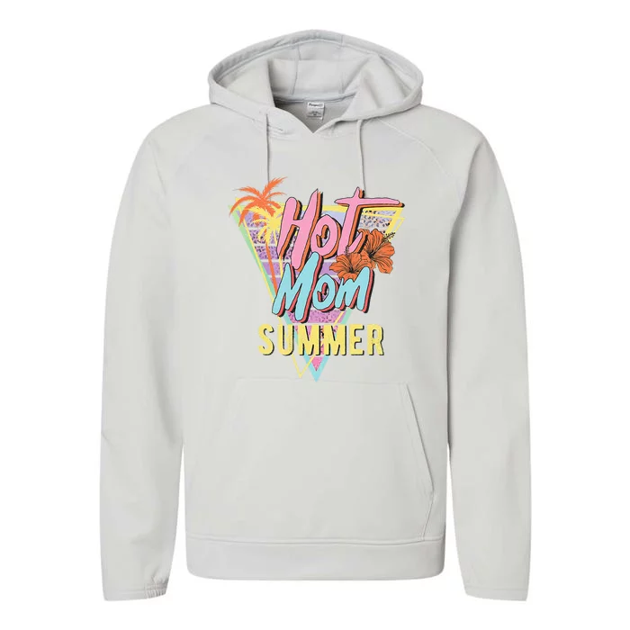 Hot Mom Summer Hawaiian Hibiscus Beach Cute Tropical Performance Fleece Hoodie