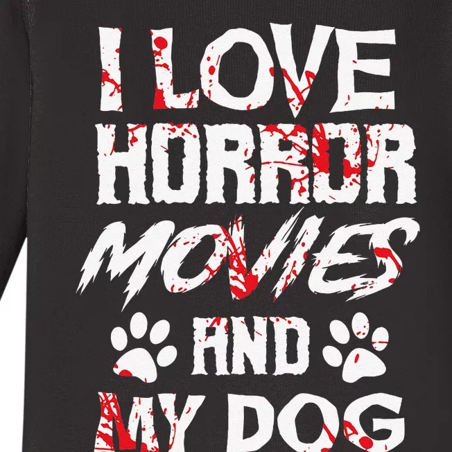 Horror Movies Scary Film Lovers Halloween Fans Thriller Baby Long Sleeve Bodysuit