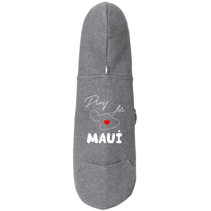 Hawaii Maui Strong Support Gift Pray For Maui Doggie 3-End Fleece Hoodie