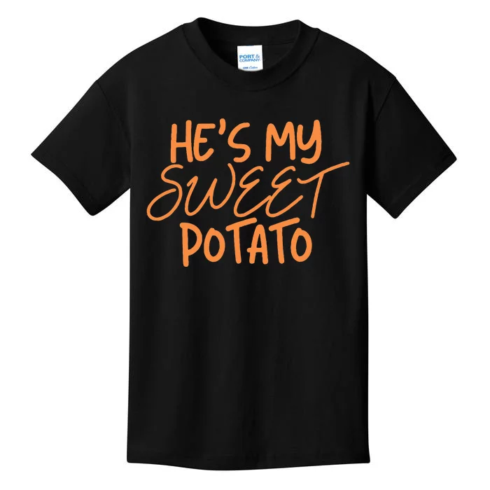 HeS My Sweet Potato I Yam Thanksgiving Couples Family Kids T-Shirt