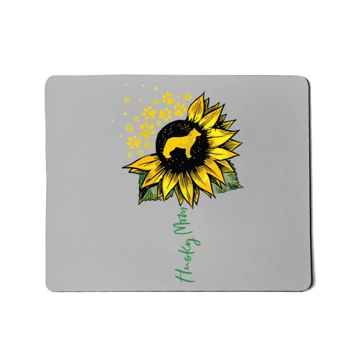 Husky Mom Sunflower Siberian Husky Lover Gifts Dog Mom Mama Mousepad