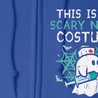 Halloween My Scary Nurse Costume Funny Ghost Scrub Top Great Gift Full Zip Hoodie