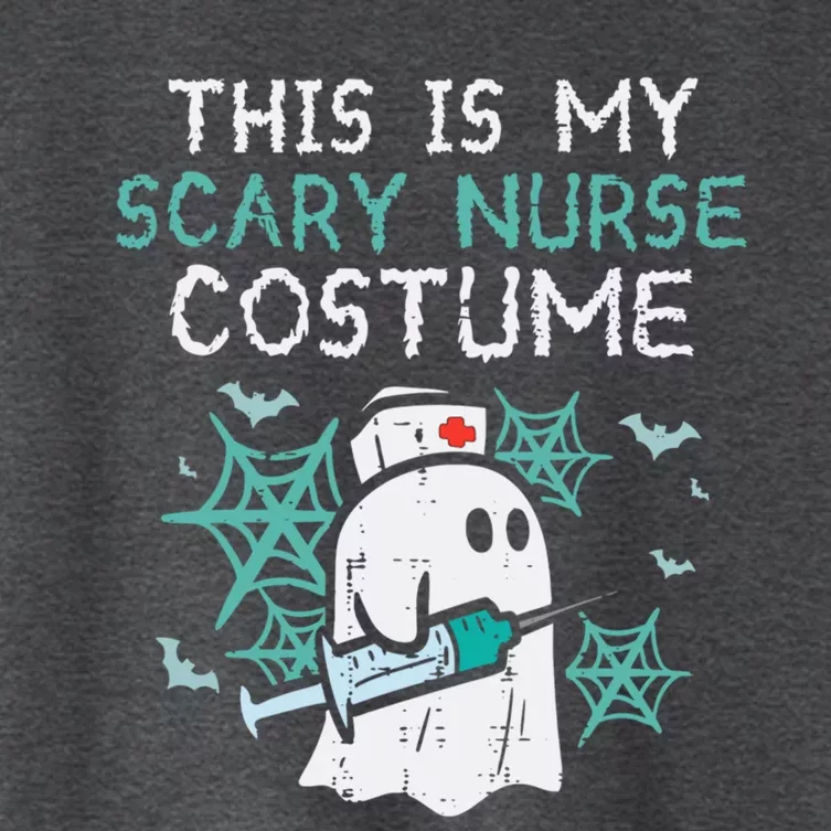 Halloween My Scary Nurse Costume Funny Ghost Scrub Top Great Gift Women's Crop Top Tee