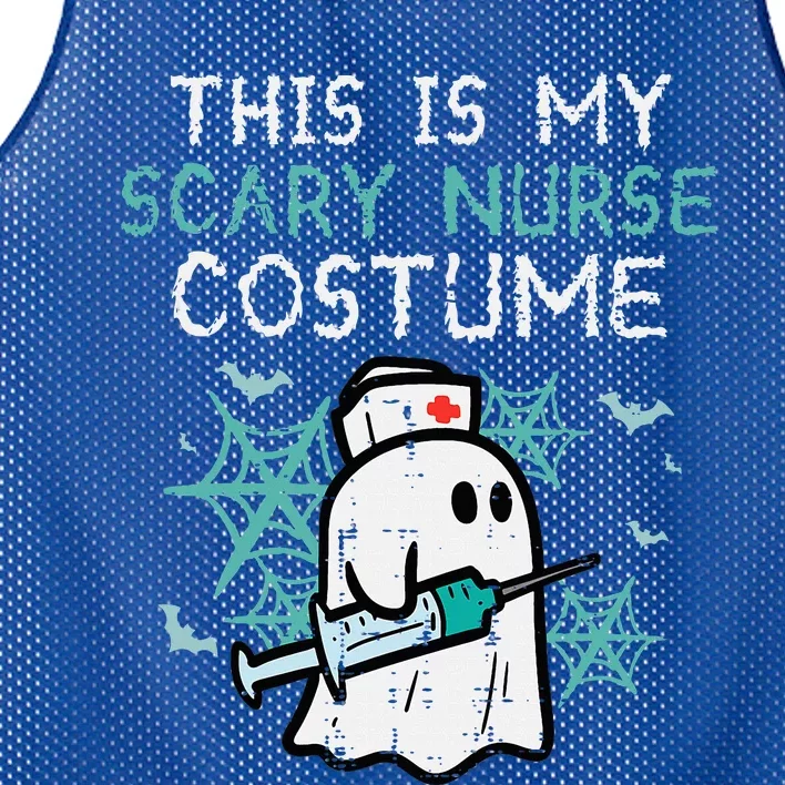 Halloween My Scary Nurse Costume Funny Ghost Scrub Top Mesh Reversible Basketball Jersey Tank