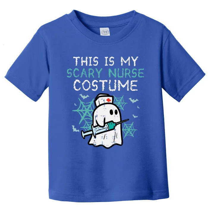 Halloween My Scary Nurse Costume Funny Ghost Scrub Top Toddler T-Shirt