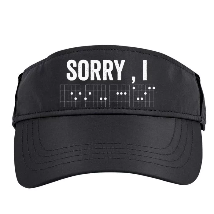 Hidden Message Sorry IDGAF Chords Guitar Adult Drive Performance Visor