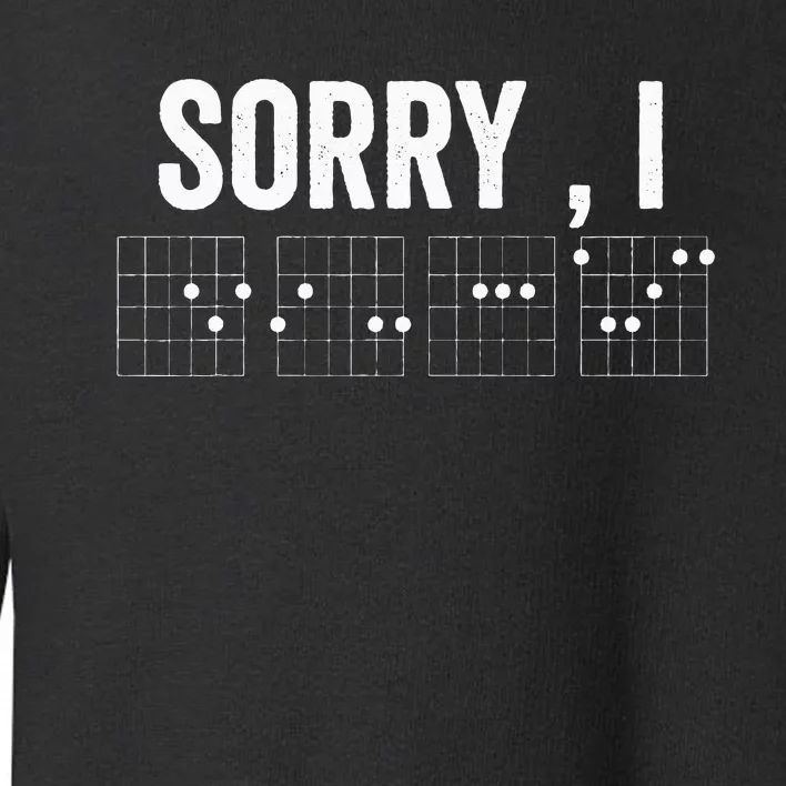 Hidden Message Sorry IDGAF Chords Guitar Toddler Sweatshirt