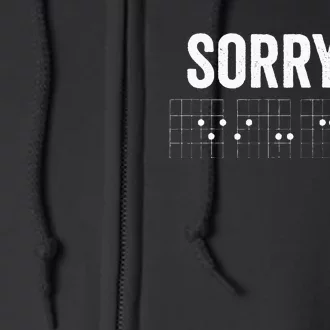 Hidden Message Sorry IDGAF Chords Guitar Full Zip Hoodie