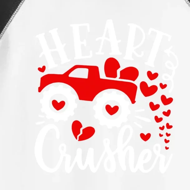 Heart Monster Truck Crusher Cute Gift Funny Valentine's Day Gift Toddler Fine Jersey T-Shirt