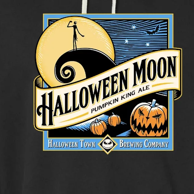 Halloween Moon Town Brewing Company Pumpkin King Ale Garment-Dyed Fleece Hoodie