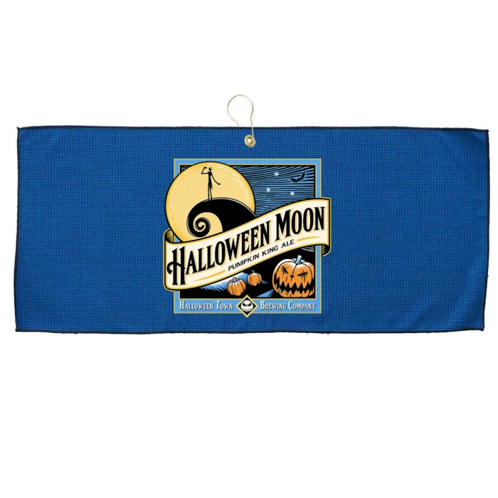 Halloween Moon Town Brewing Company Pumpkin King Ale Large Microfiber Waffle Golf Towel