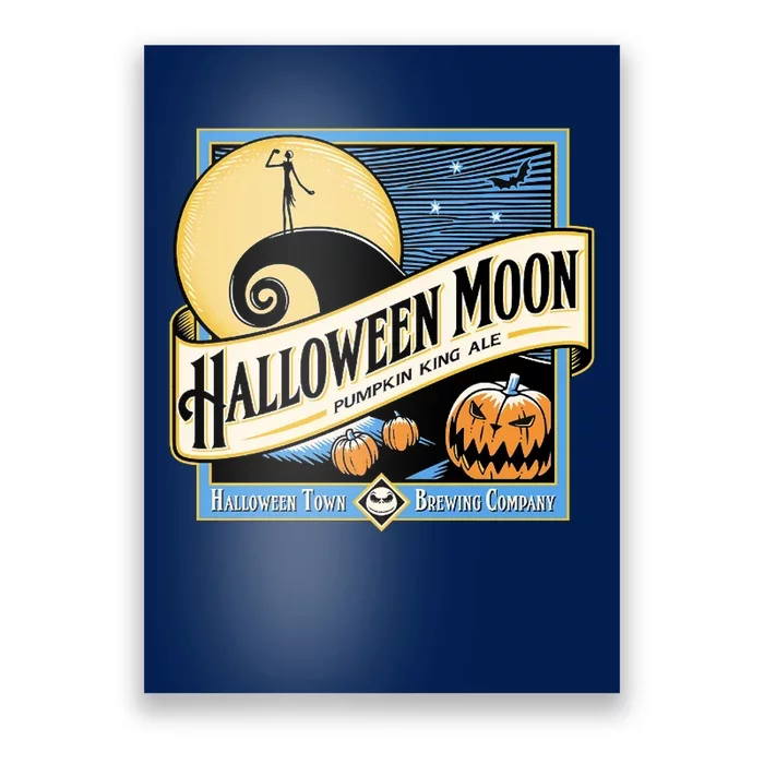 Halloween Moon Town Brewing Company Pumpkin King Ale Poster