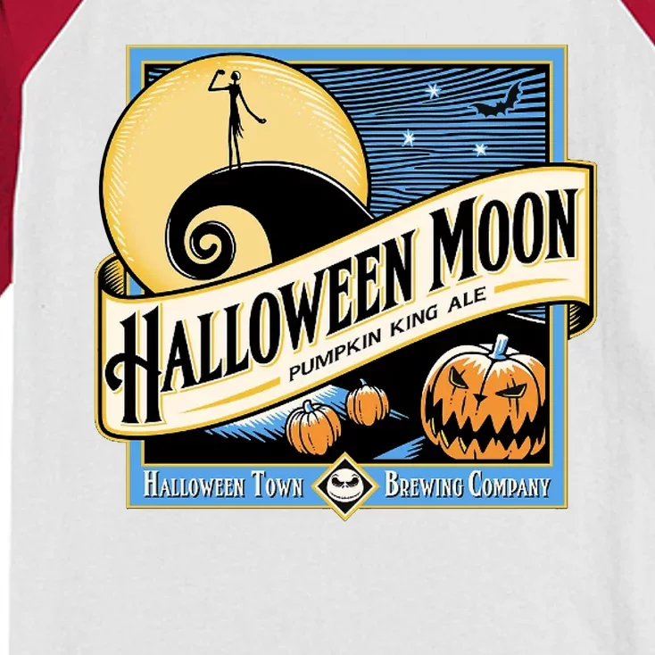 Halloween Moon Town Brewing Company Pumpkin King Ale Kids Colorblock Raglan Jersey