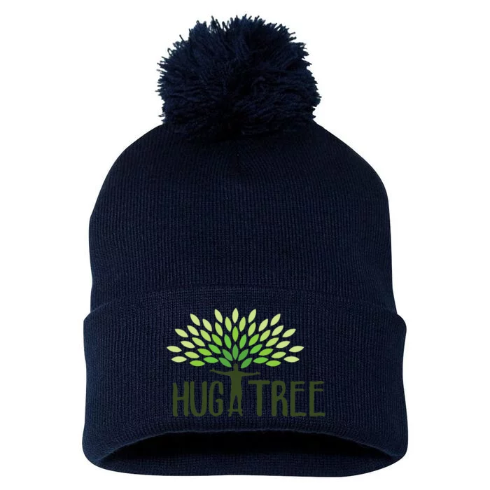 Hug More Trees Clean Seas Save Nature Lover Earth Day Pom Pom 12in Knit Beanie