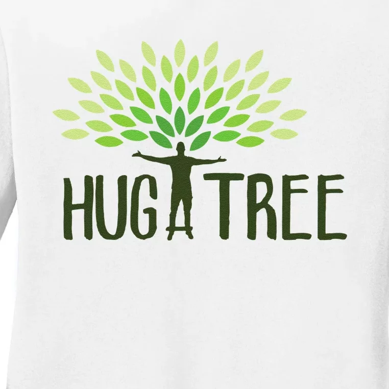 Hug More Trees Clean Seas Save Nature Lover Earth Day Ladies Long Sleeve Shirt