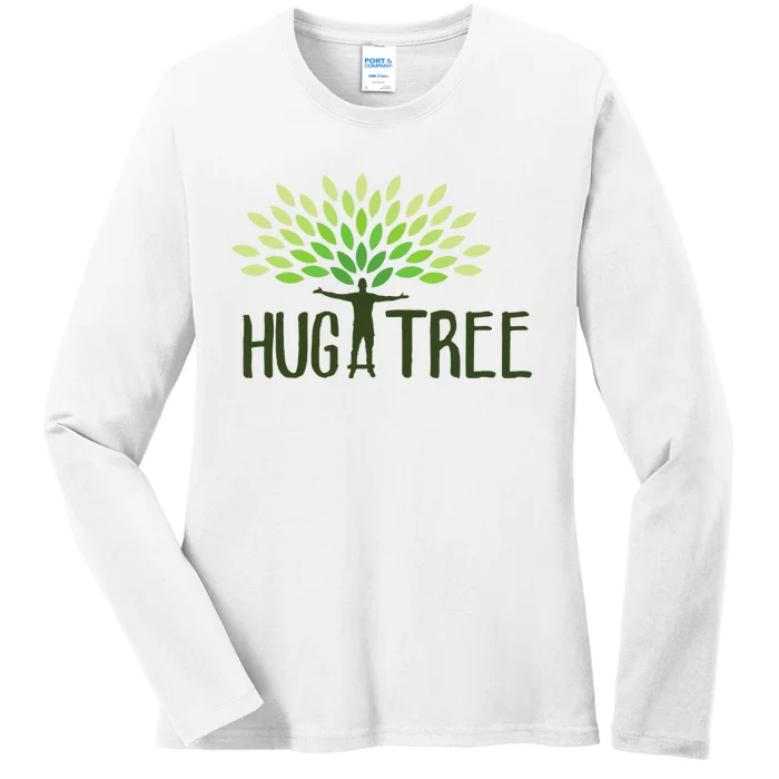 Hug More Trees Clean Seas Save Nature Lover Earth Day Ladies Long Sleeve Shirt