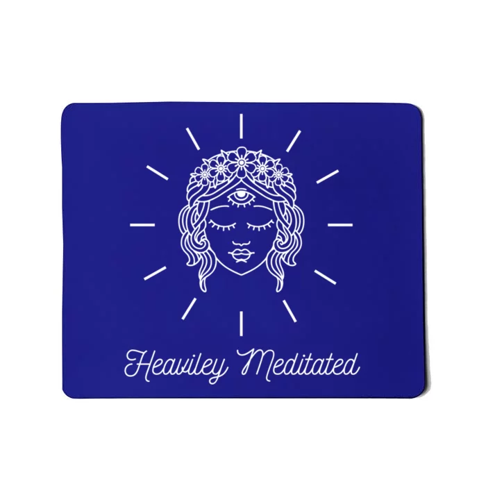 Heavily Meditated Tote Law Of Attraction Third Eye Woke Cute Gift Mousepad