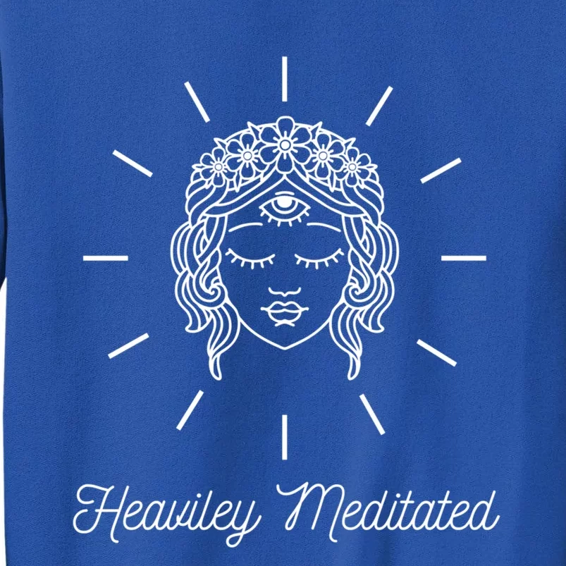 Heavily Meditated Tote Law Of Attraction Third Eye Woke Cute Gift Tall Sweatshirt