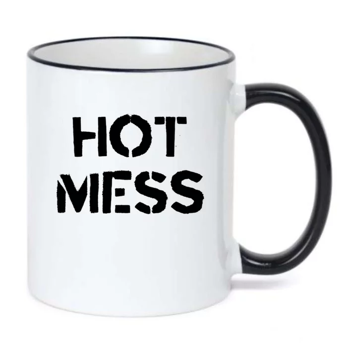 Hot Mess Trendy Fashion Gift For Mom Sister Friend Gift Black Color Changing Mug