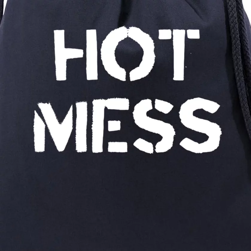 Hot Mess Trendy Fashion Gift For Mom Sister Friend Gift Drawstring Bag