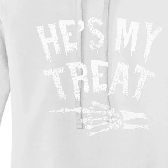 He's My Treat Funny Halloween Matching Couple Costume Women's Pullover Hoodie