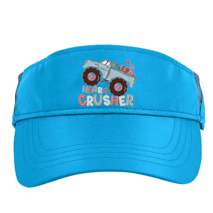 Heart Monster Truck Crusher Valentines Day Cute Gift Adult Drive Performance Visor