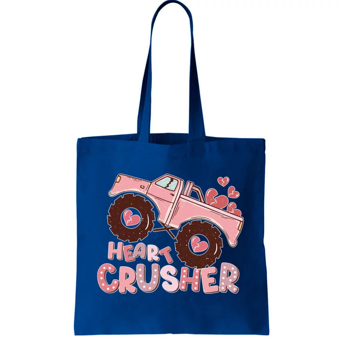 Heart Monster Truck Crusher Valentines Day Cute Great Gift Tote Bag