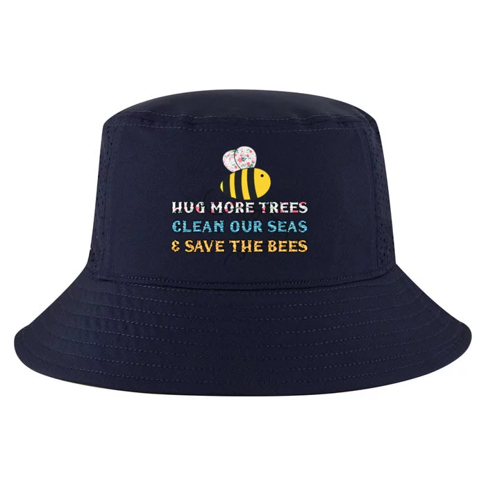 Hug More Trees Clean Our Seas Save The Bees Floral Gift Cool Comfort Performance Bucket Hat