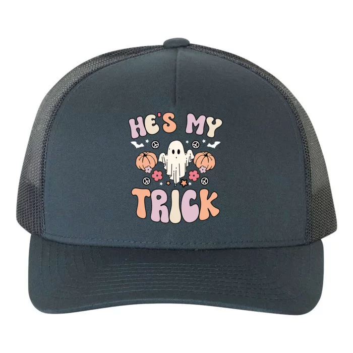 Hes My Trick Shes My Treat Groovy Halloween Ghost Matching Gift Yupoong Adult 5-Panel Trucker Hat