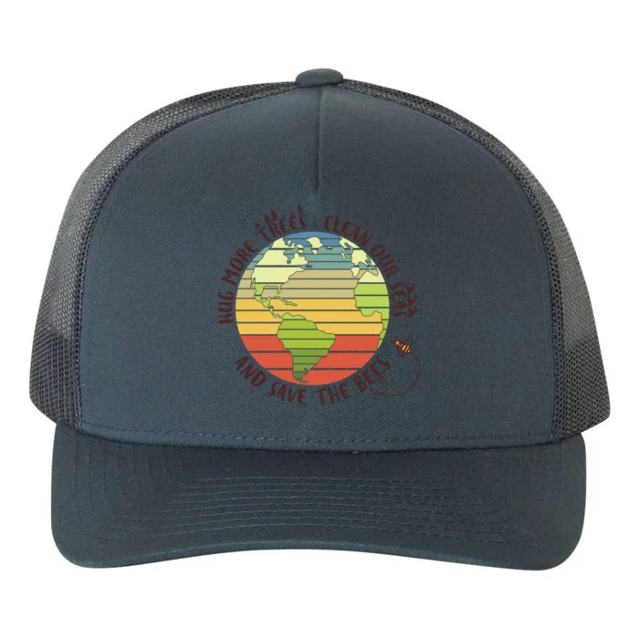 Hung More Tree Clean Our Seas And Save The Bees Meaningful Gift Yupoong Adult 5-Panel Trucker Hat