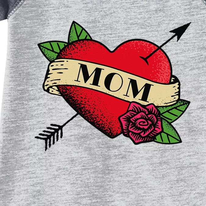 Heart Mom Tattoo Infant Baby Jersey Bodysuit