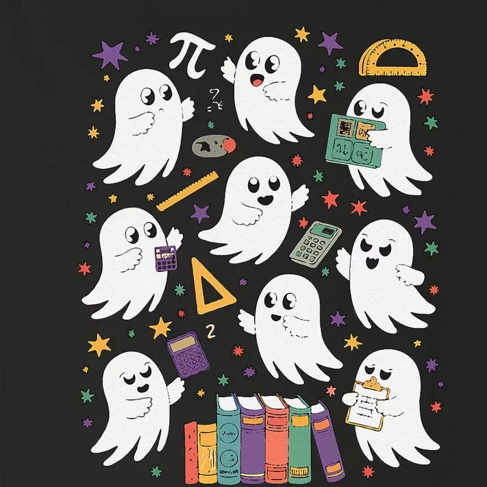 Halloween Math Teacher Ghost Math Teacher Spooky Halloween Gift Toddler Long Sleeve Shirt