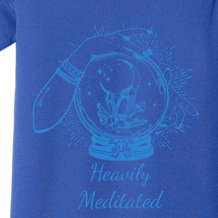 Heavily Meditated Tee Mythical Crystal Ball Art Crystals Gift Baby Bodysuit