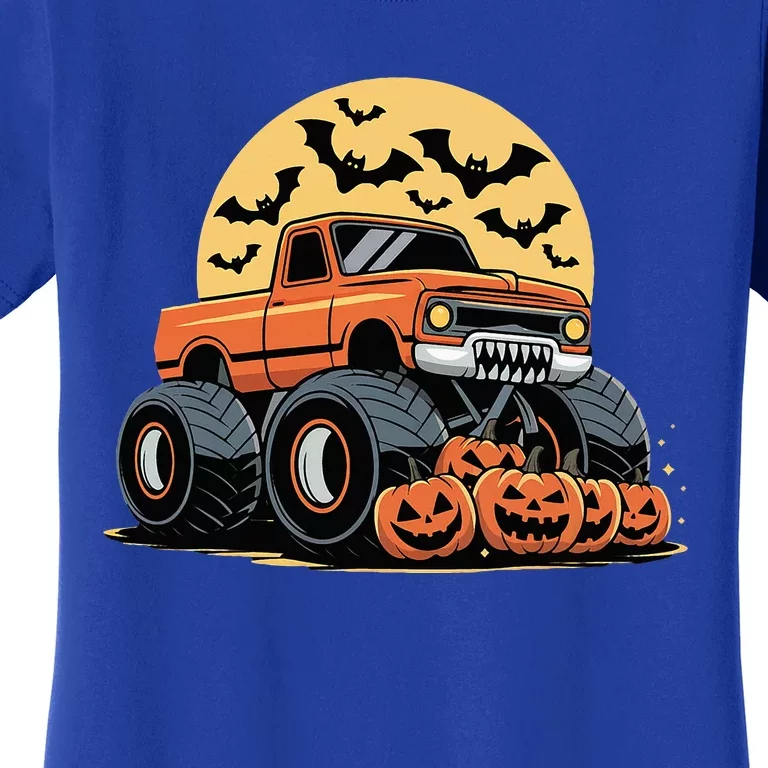 Halloween Monster Truck Pumpkins Women's T-Shirt