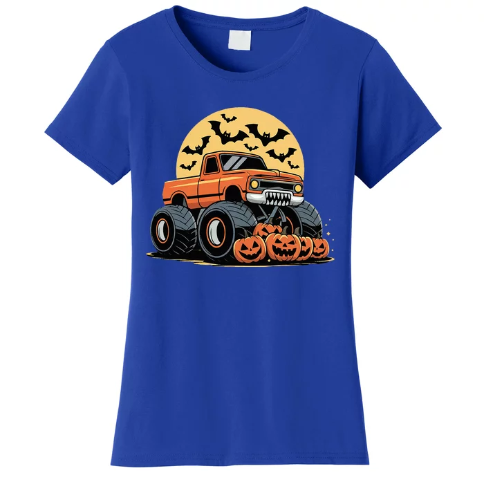 Halloween Monster Truck Pumpkins Women's T-Shirt