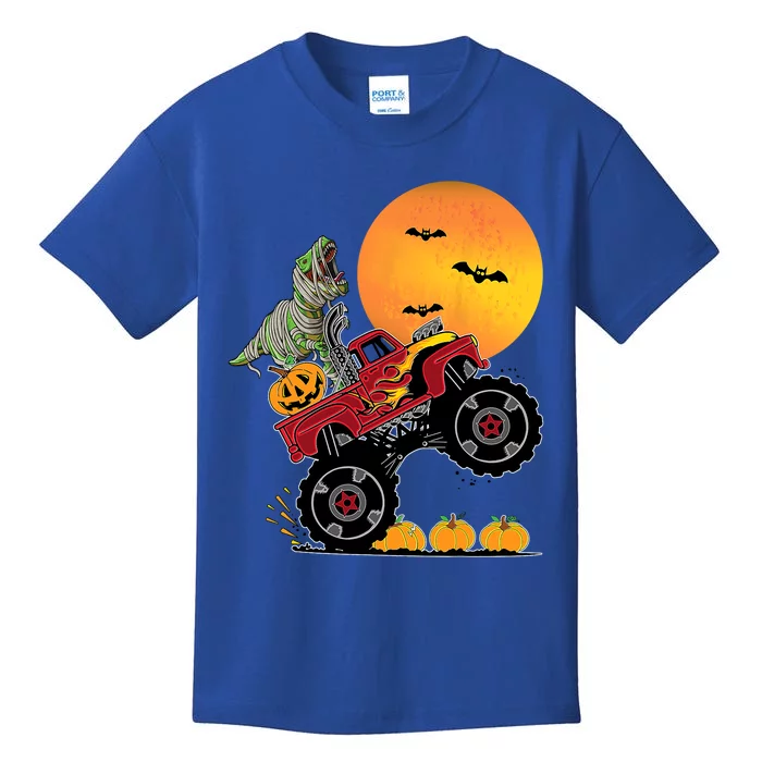 Halloween Monster Truck Dinosaur T Rex Dino Gift Kids T-Shirt