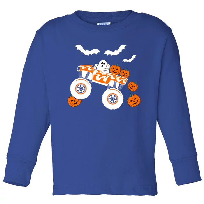 Halloween Monster Truck Ghost S Costume Gift Toddler Long Sleeve Shirt