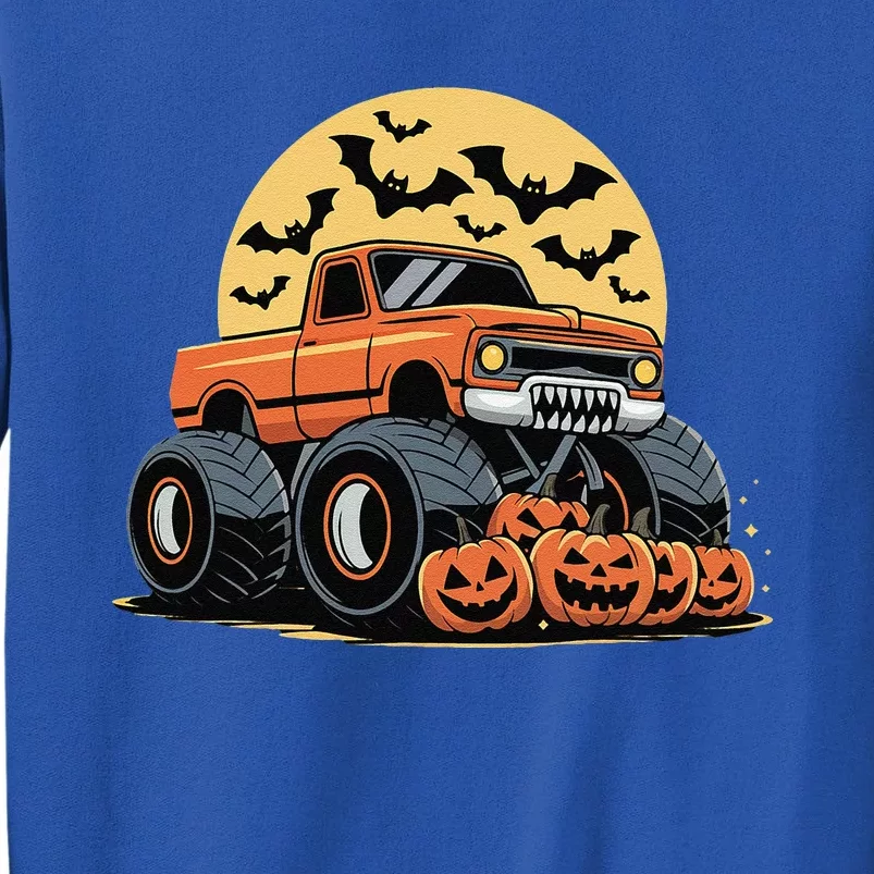 Halloween Monster Truck Pumpkins Gift Tall Sweatshirt