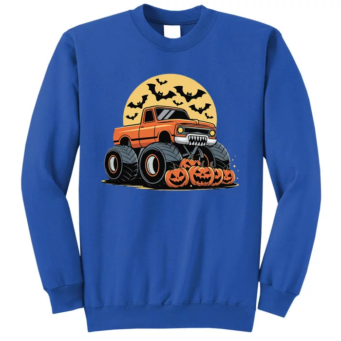 Halloween Monster Truck Pumpkins Gift Tall Sweatshirt