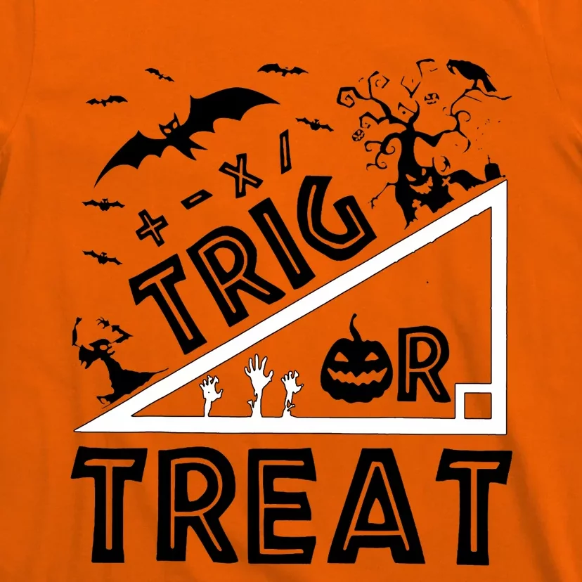 Halloween Math Teacher Trig Or Treat Student School College T-Shirt