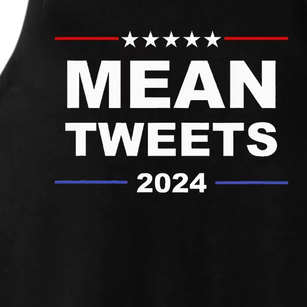 Humorous Mean Tweets & Trump 2024 Political Gear Gop Fans Ladies Tri-Blend Wicking Tank