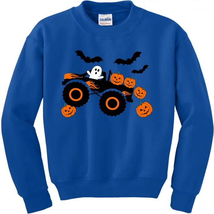 Halloween Monster Truck Ghost S Costume Meaningful Gift Kids Sweatshirt