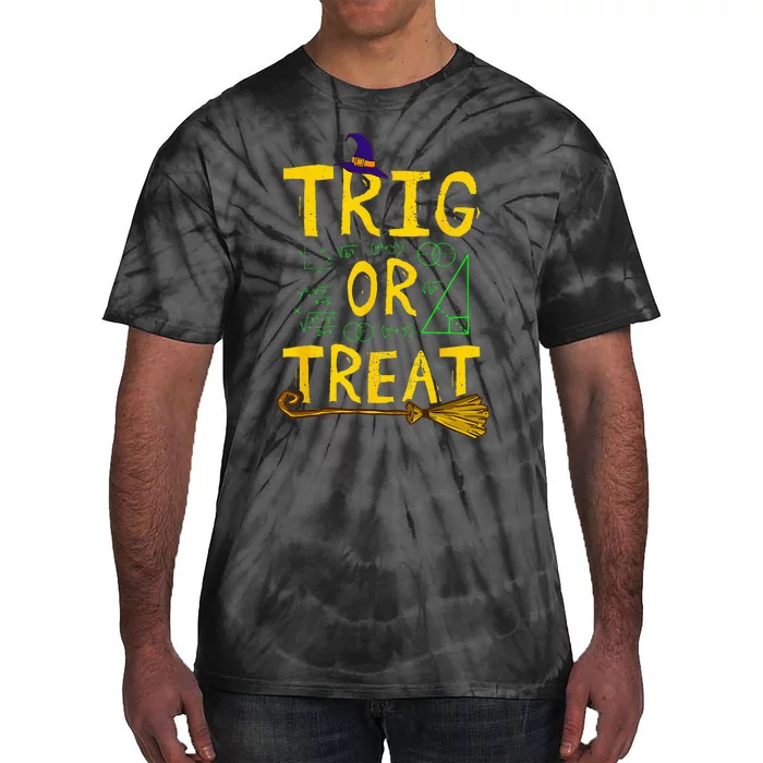 Halloween Math Teacher Trig Or Treat Student School College Tie-Dye T-Shirt