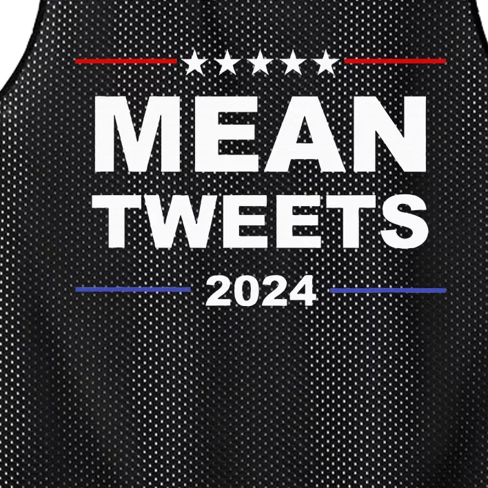 Humorous Mean Tweets & Trump 2024 Political Gear Gop Mesh Reversible Basketball Jersey Tank