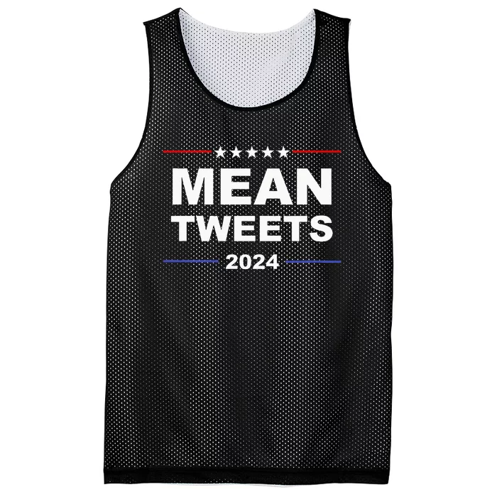 Humorous Mean Tweets & Trump 2024 Political Gear Gop Mesh Reversible Basketball Jersey Tank