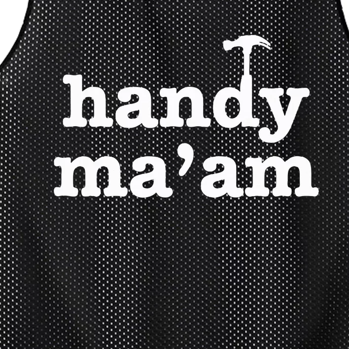 Handy MaAm Tools Female Woman Maintenance Worker Feminist Mesh Reversible Basketball Jersey Tank