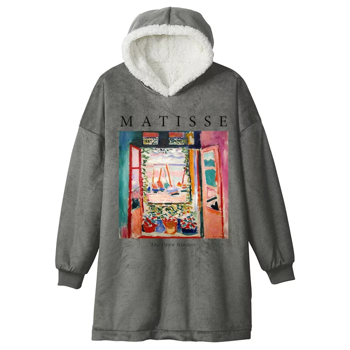 Henri Matisse The Open Window Famous Artwork Painting Hooded Wearable Blanket