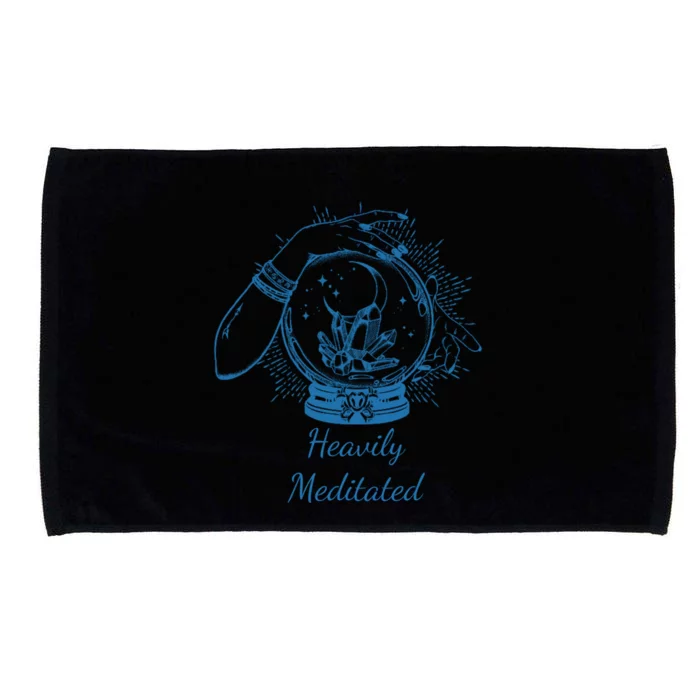 Heavily Meditated Tee Mythical Crystal Ball Art Crystals Cool Gift Microfiber Hand Towel