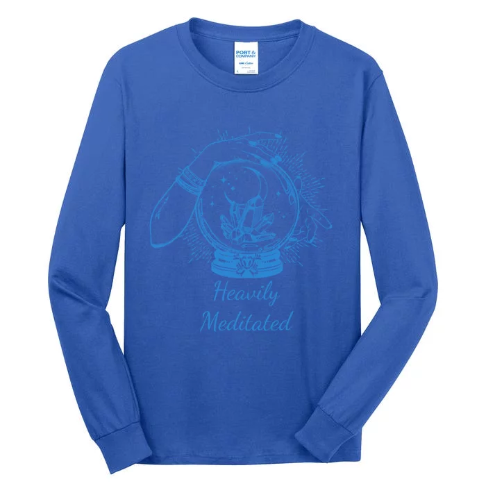 Heavily Meditated Tee Mythical Crystal Ball Art Crystals Cool Gift Tall Long Sleeve T-Shirt